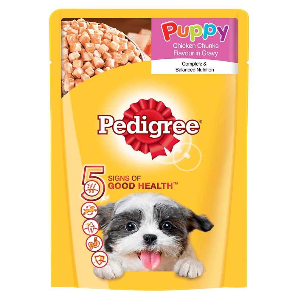Pedigree Puppy-Chicken Chunks Pet Food 80gm Pouch