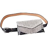 Aisa us Women Girls Rhinestone Fanny Packs Glitter Waist Bag Envelope Clutch Cell Phone Purse Detachable Belt Rave Bum Bag One size yb-06439-03AD Yb-06439-03ad