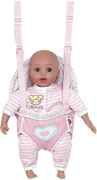 Adora GiggleTime 15Girl Vinyl Weighted Soft Body Toy Play Baby Doll with Laughing Giggles and Harnessed Wrap Carrier Holder for Children 2+