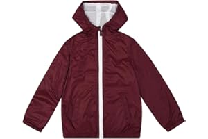 Lansbojun Boys Girls Rain Jacket Waterproof Windbreaker Lightweight Coat Kids Raincoat Outerwear