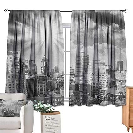 Amazon Com Paradisedecor Black And White Curtains Drapes Aerial