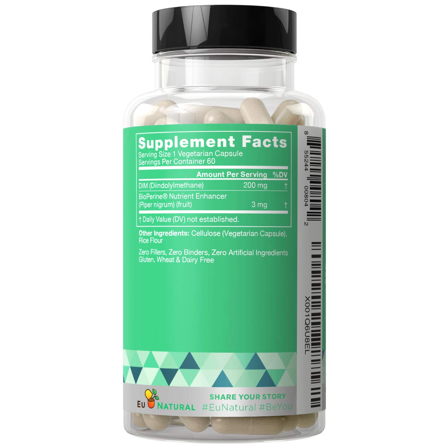 DIM Supplement Pure 200 Mg Energy Fatigue & Stress Relief, Estrogen