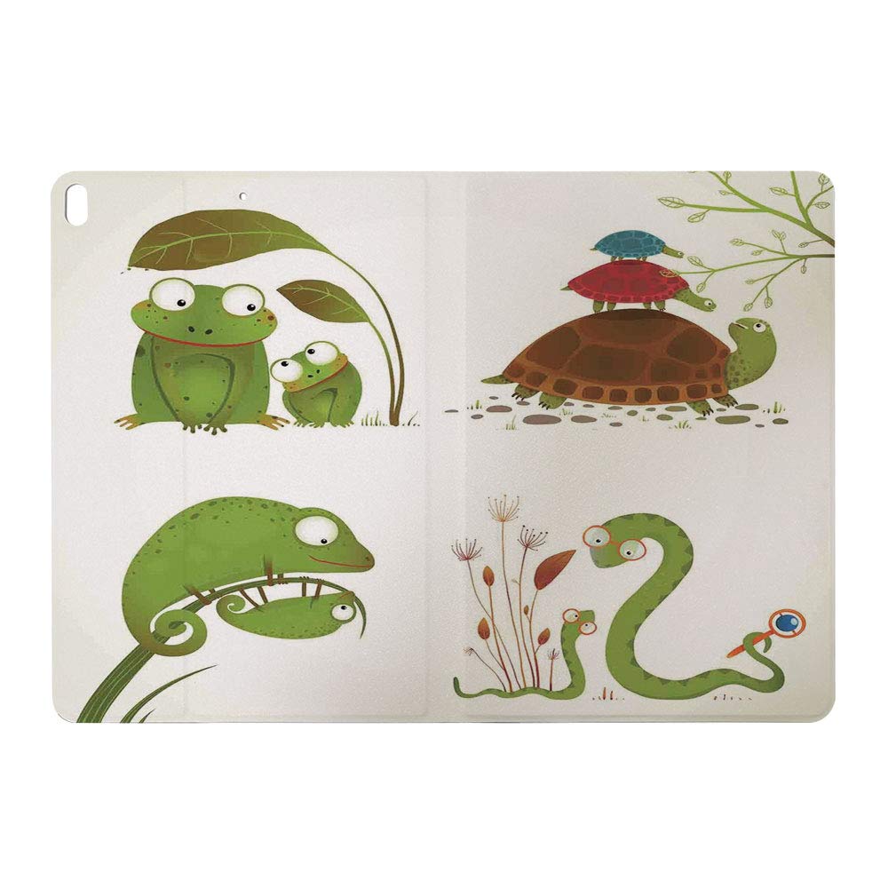 Slim Painted Case for Apple iPad pro 10.5" 2017 A1701 Smart Cover Soft TPU Leather Auto Sleep,Colorful Baby Collection Snake Frog Ninja Turtles