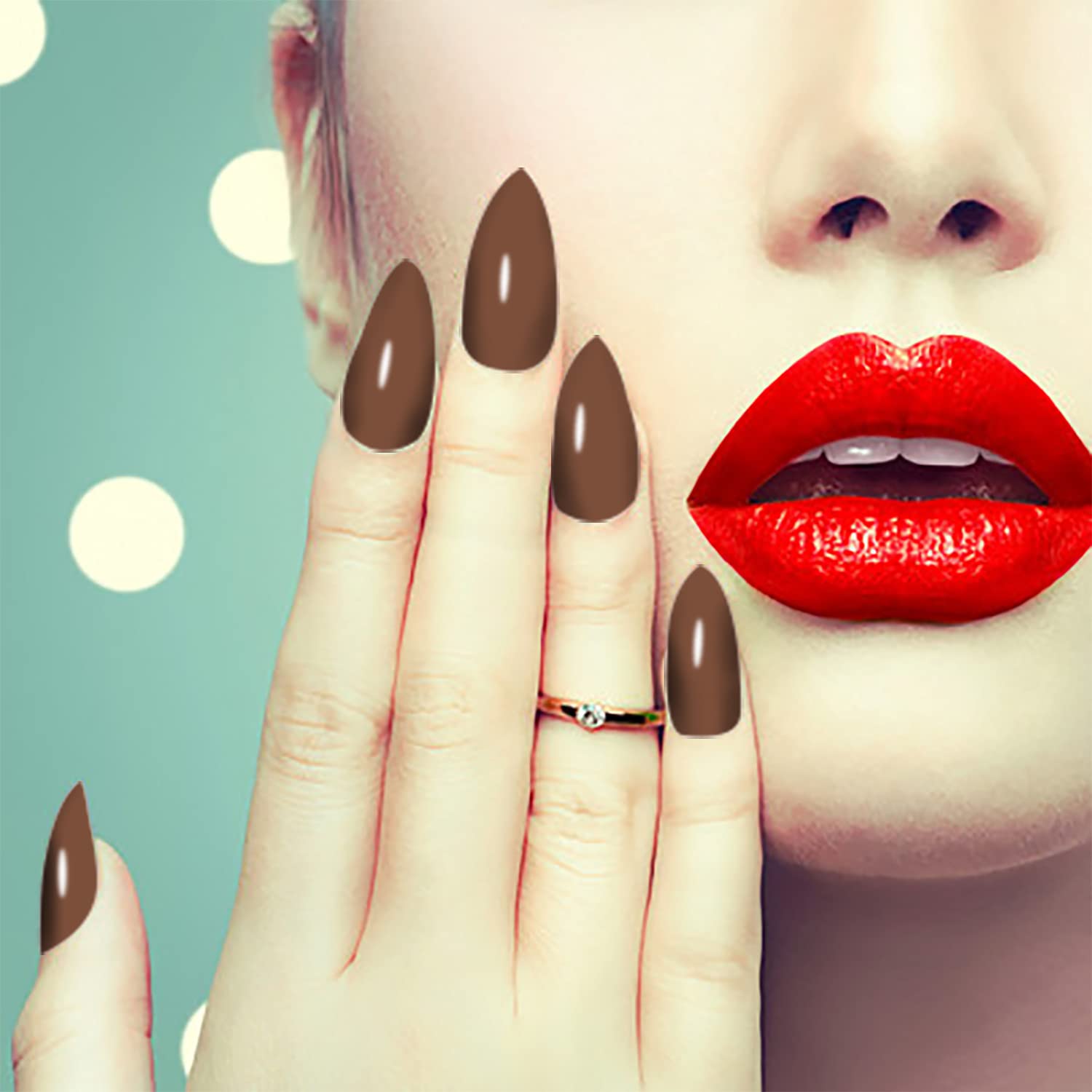 WOKOTO 20 Sheets Dark Solid Color Series Nail Polish Strips Stickers with Nail File Self-Adhesive Punk Rock Gel Nail Strips Full Nail Wraps for Women Nails Art - Image 3