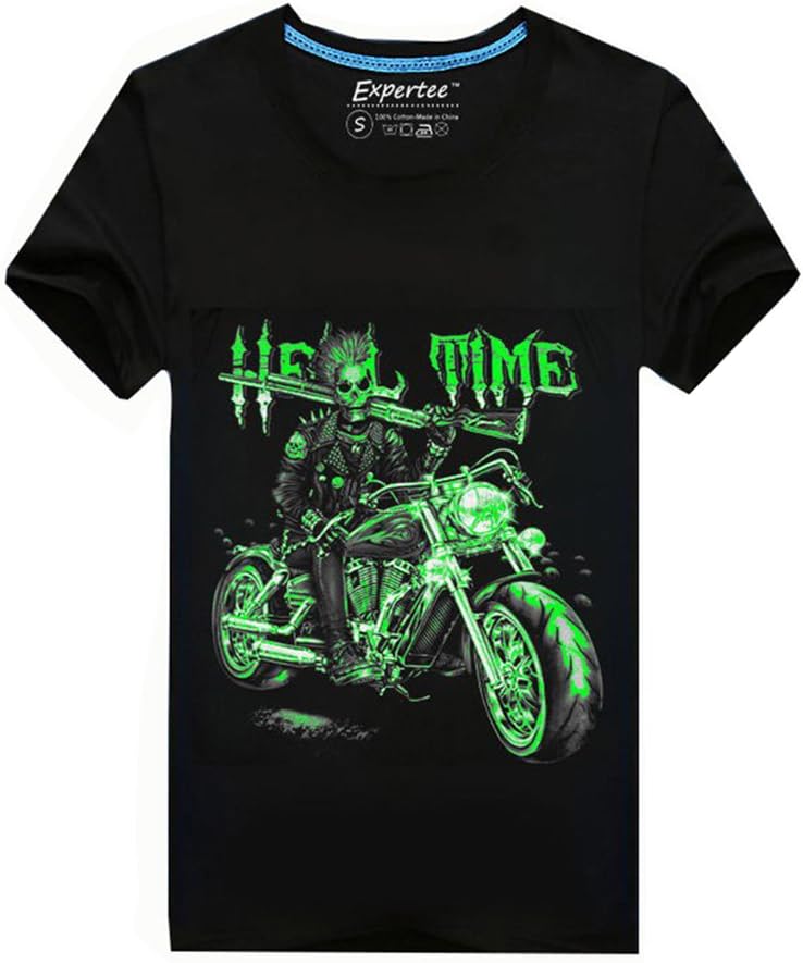 Men Shorts Sleeve Tshirts Brand Summer male Tops Tees 3D Luminous T-shirt (XL, design5)