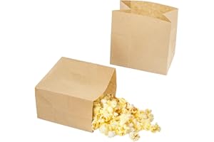 GERE Small Brown Paper Bags for Snacks,50 Pack,Greaseproof Kraft Bags,Make Sure Order From "LYIDIAN Direct",Other's Product May Not Match the Description,Paper Wrappers For Popcorn,Cookies,Fries,Crafts