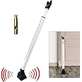 SMOOKY 2-in-1 Door Security Bar with Alarm and Adjustable Sliding Door Lock Safety Bar,120db Alarm Audible, Adjusts to Fit Most Hinged & Sliding Doors, for Home and Apartment Safety, Anti-Theft