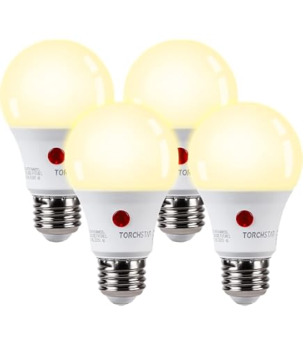 GEPLAD 6-Pack Dusk to Dawn Light Bulbs Outdoor 75 Watt Equivalent, Automatic On/Off Sensor LED Bulb, 10W Daylight 5000K, 1100 Lumen, A19 E26 Bulbs Photocell for Wall lamp Porch Garage Yard Light