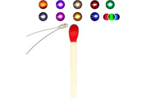 LUNENG 100 Pcs Micro LED, Tiny Led Lights for Crafts, 10 of Each of 10 Colors Mini LED, SMD led 0603, Soldered Micro Litz Wired Leads, Multi-Resistor, Suitable Used in Any Small Model, Cosplay