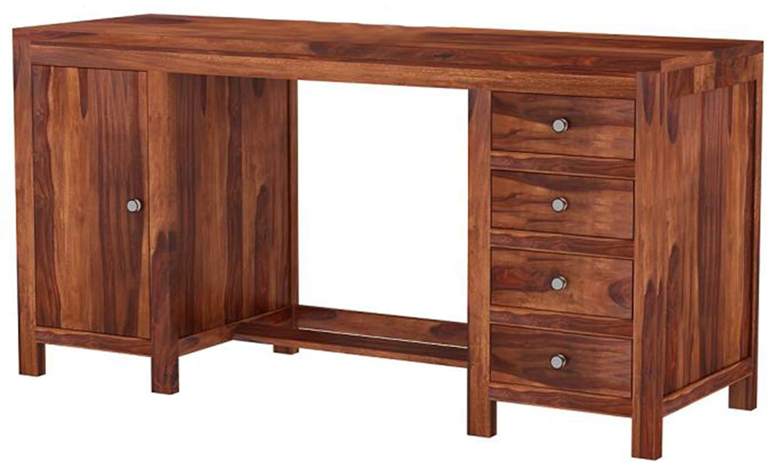 FURNIZY Sheesham Wood Study Table with 4 Drawer and 1 Storage
