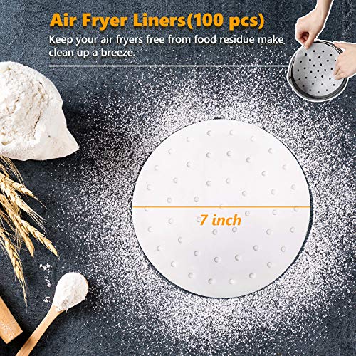 8 inch Air Fryer Accessories 12 Pcs for Gowise Phillips Cozyna Airfryer XL 4.2QT-5.8QT, Deep Fryer Accessories Set of 12 - Thumbnail 5