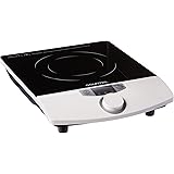 Gourmia GIC-100 Multifunction Portable 1800W Induction Cooker Cooktop Countertop Burner with SmartSense Auto Detection, Timer, Temperature and 8 Power Level Controls, White
