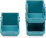 Navaris Interlocking Storage Organiser Drawers x3 Plastic Compartments for view 5