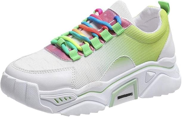 rainbow platform tennis shoes