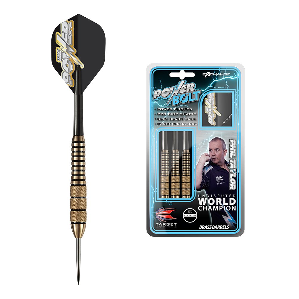 Target Darts Power Bolt Brass 22G Steel Tip Darts