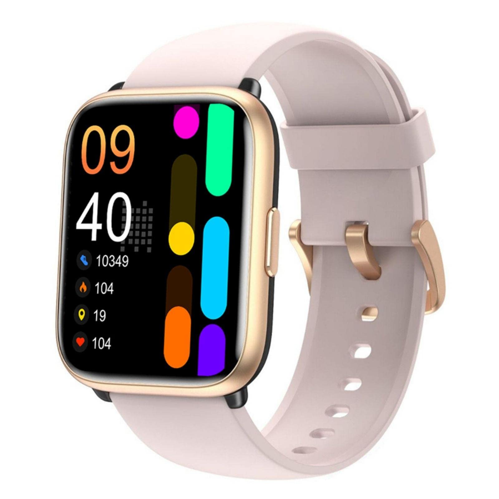 HOAIYO Smart Watches for Women, 1.8" Screen with Heart Rate SpO2 Sleep Monitor, 200 Watch Faces, 5atm Waterproof 110 Sports Fitness Watch for Android iOS Phone