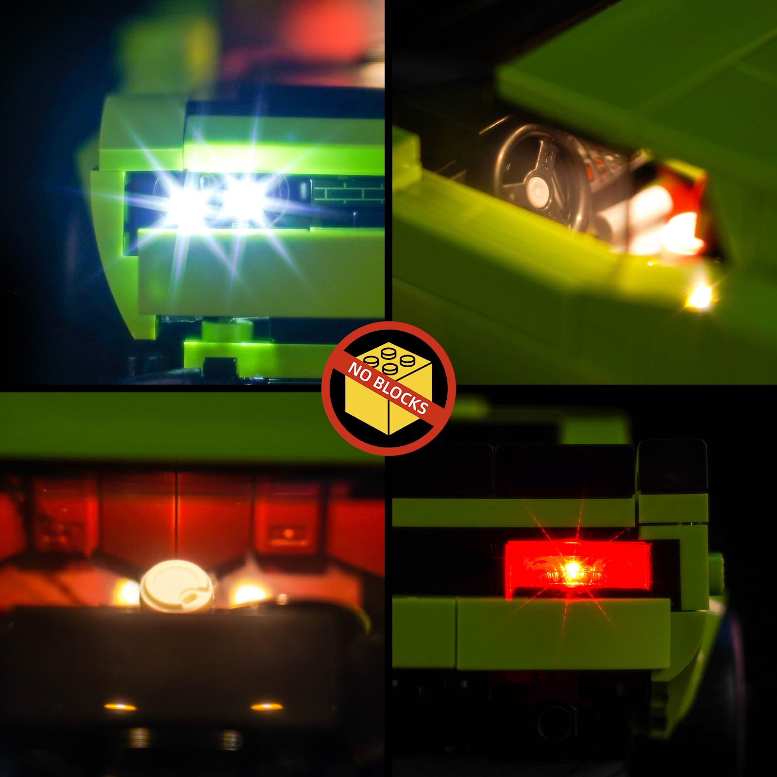Led Licht Set Kompatibel mit Lego 77237 Dodge Challenger SRT Hellcat Sports Car (Kein Modell), Dekorationsbeleuchtungsset Compatible with Lego Dodge Challenger SRT Hellcat Sports Car 4