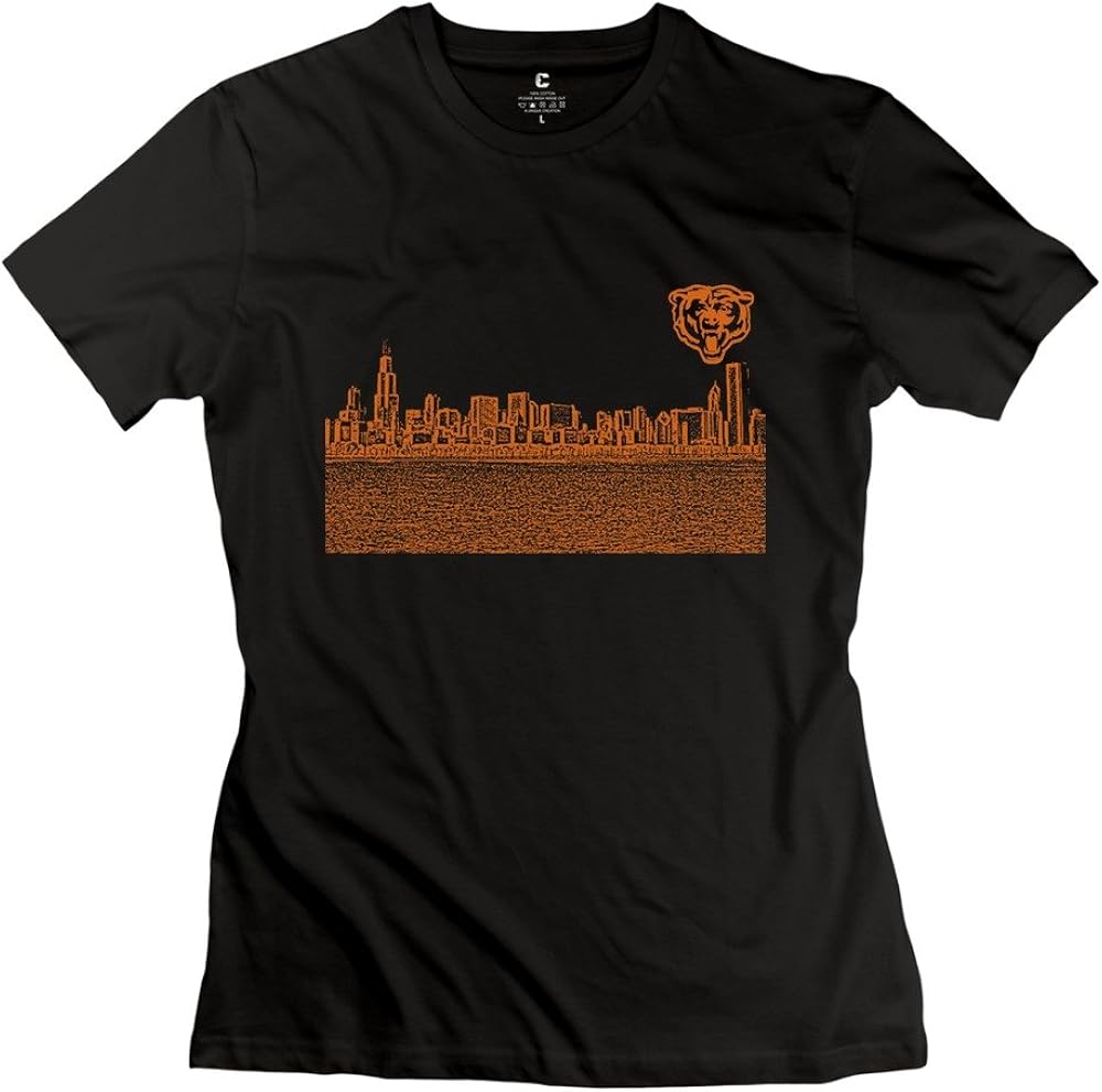 MAM2 Arts Cute Chicago City Bears Women's Tshirt Black
