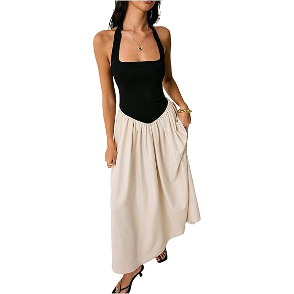 petite halter maxi dress Timeless Moment Black Pinstripe Halter Vest, S main image 0