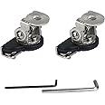 LLII 2PCS Hood Mount Light Brackets LED Light Bar Mounting Brackets, 304 Stainless Adjustable Pillar Engine Hood Clamp LED Work Light Holder Fixing Bracket for J-eep Off Road Car Truck SUV（Silver）