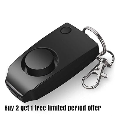 FSI ABS Women Safety Device with Alarm and Whistle Loud Noise of Up to 150dB Black Colour