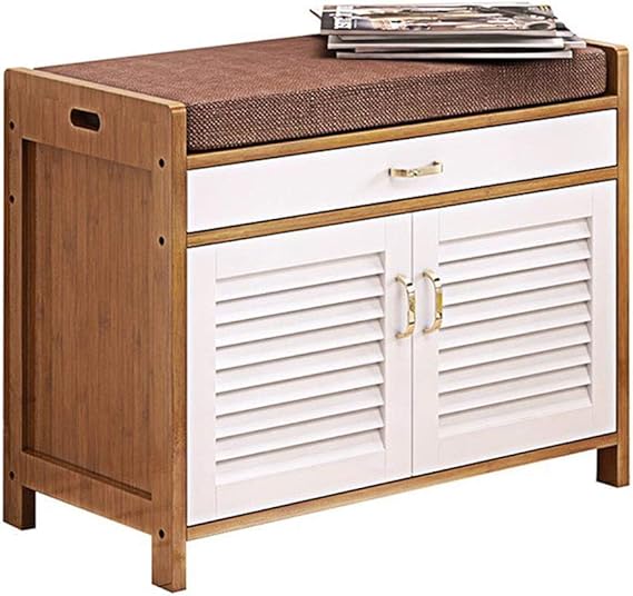 MQQ Europäisches Massivholz Schuhe Bank Kissen Schuhregal Eintrag