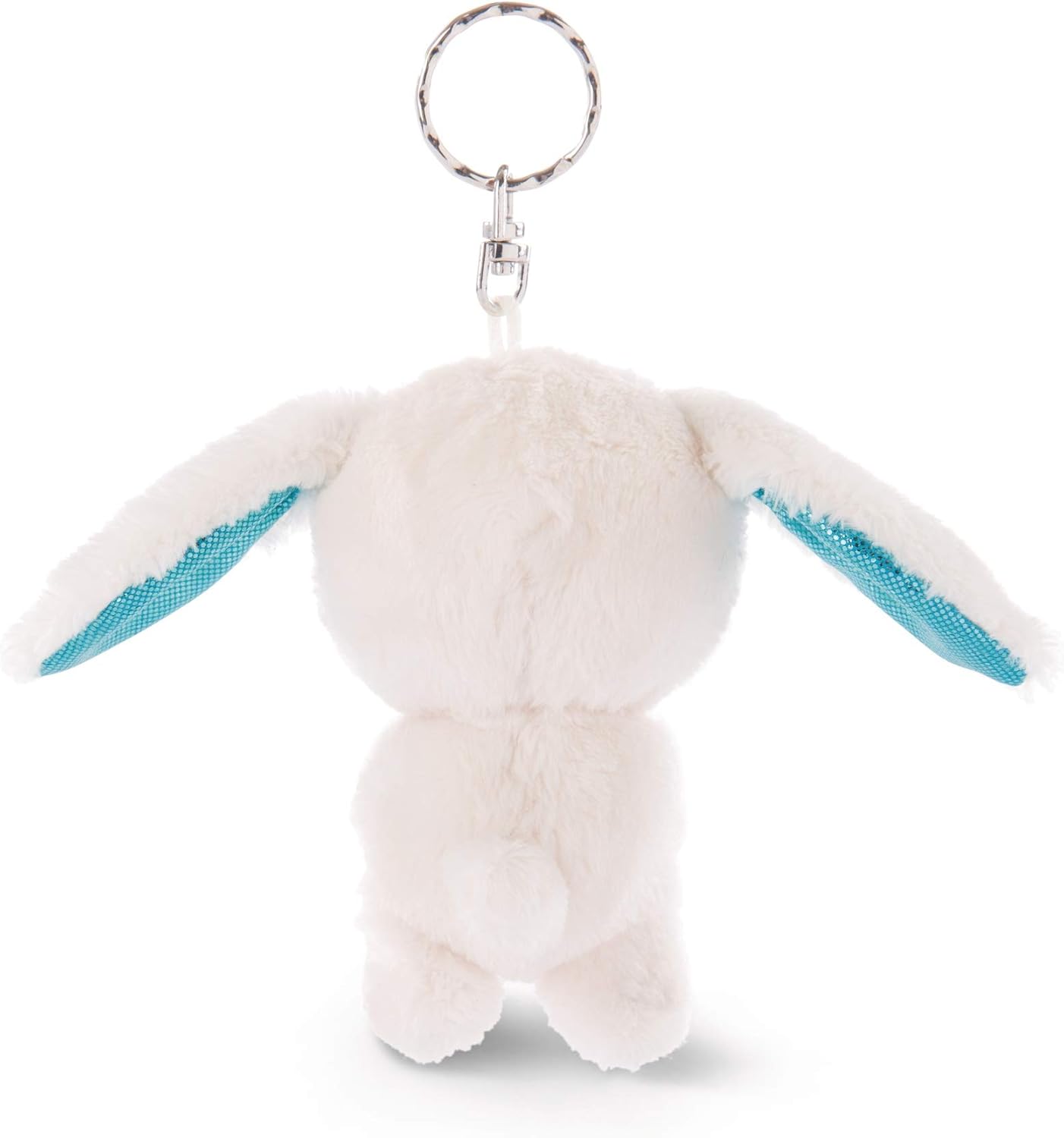 NICI GLUBSCHIS cuddly soft toy Rabbit Wolli-Dot with keyring, sweet keeholder, 9cm, Blue, White, XL - Image 3