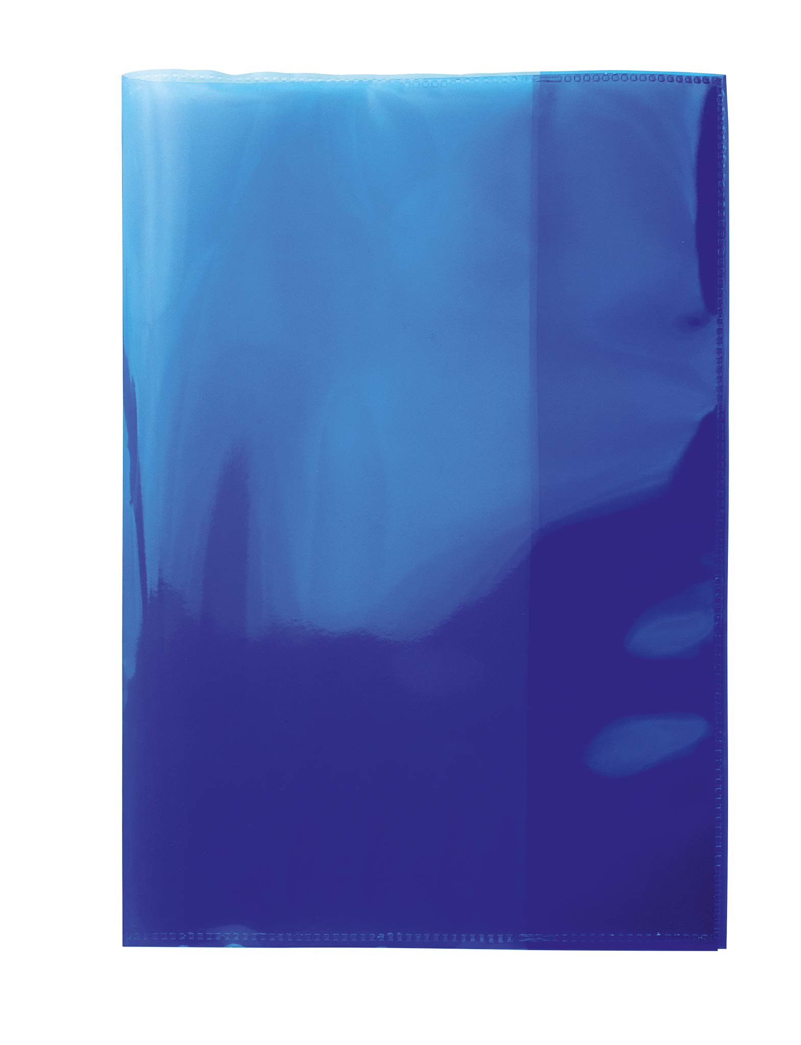 HERMA 19609 Notebook Covers A5 Transparent Blue, Pack of 10, Book Covers Made of Durable, Wipe-Clean and Extra Thick Polypropylene Film, Transparent Notebook Cover Set for School Notebooks, Coloured