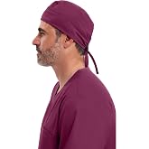 Cherokee Men and Women Scrub Cap with Adjustable Elastic Tie-Back Lightweight, Breathable No-Slip Unisex Surgical Cap - 2506