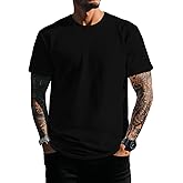 Mens Cotton Shirts Short Sleeve Graphic T-Shirt Casual Streetwear Trendy Tops Crewneck Loose Fit Summer Outfits