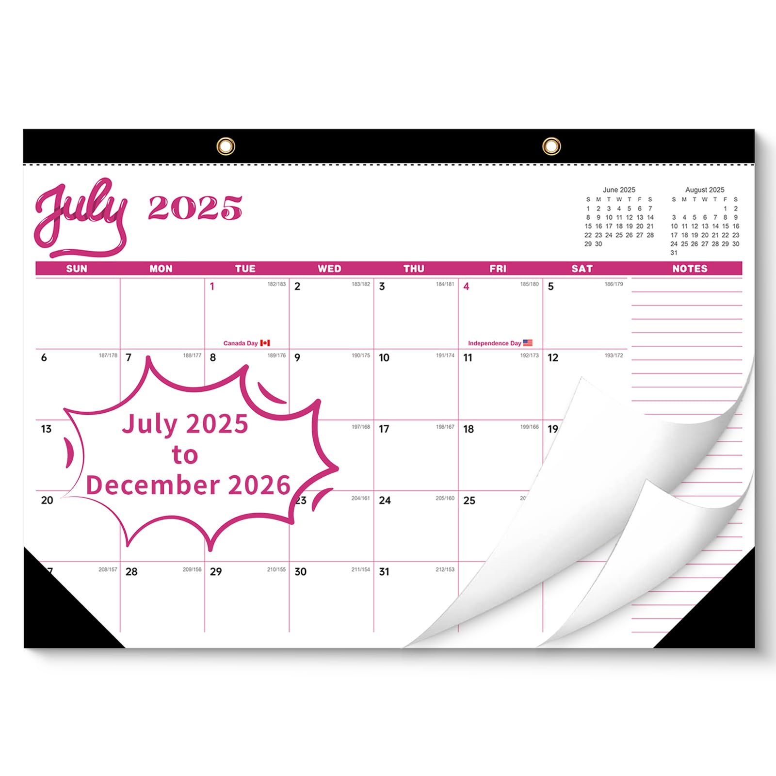 Photo 1 of ****** 3 PACK***** Desk Calendar 2026 , JXAVO Wall Calendar 2025-2026 Large Size 17" X 12" Covers July 2025 - December 2026, Pink Cute Desktop Monthly Calendar for Home Classroom School or Teacher Gifts & Office Supplies