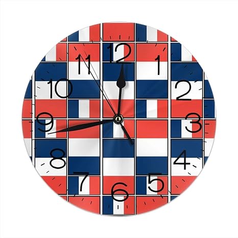 Amazon Co Jp フランス国旗パズル 掛け時計 おしゃれ 壁掛け時計 連続秒針 静音 アナログ クロック 置き時計 北欧 部屋装飾 ホーム キッチン