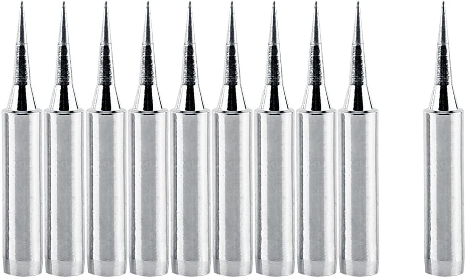 10 PCS Soldering Iron Tips, 900M-T-I Solder Tip Replacement for 936, 937, 938, 969, 8586, 852D Soldering Station