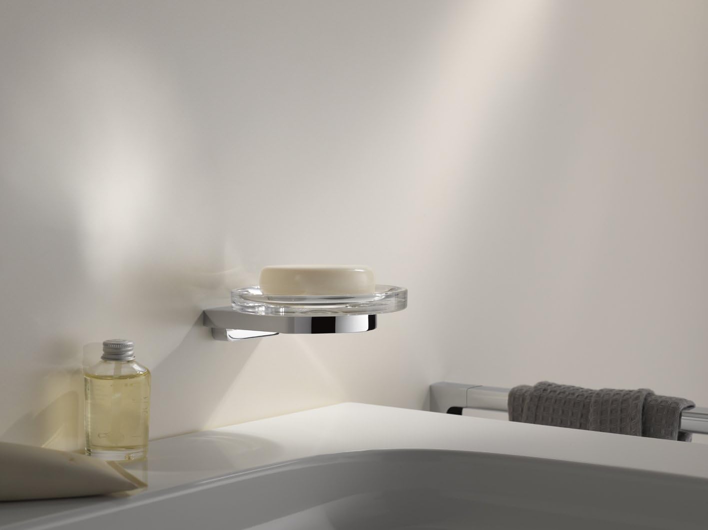 Keuco 12755019000 Soap Holder with Crystal Soap Dish - Chrome - Image 4