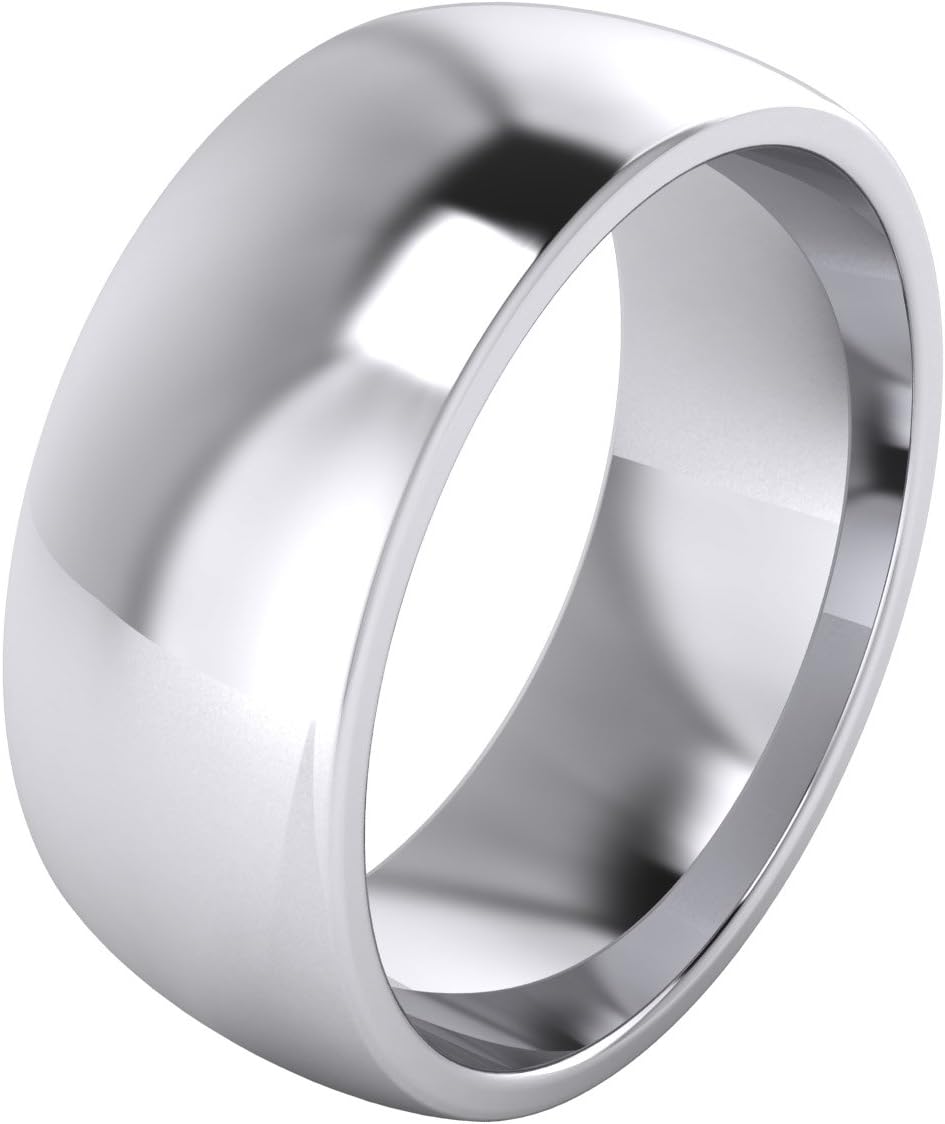 2/3/4/5/6/7/8/9mm Unisex Sterling Silver Super Heavy Court Shape Polished Wedding Ring
