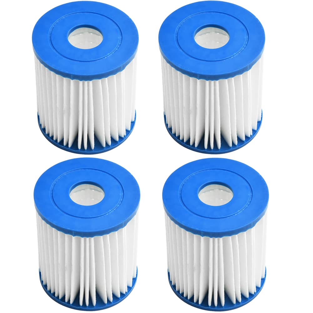 WuYan Replacement Hot Tub Filters for Intex, Swimming Pool 28601/28602 Pump Filter for Intex Type H 29007E Set Filter Cartridge For Above-Ground Swimming Pools Hot Tub Spa, 4 Pack