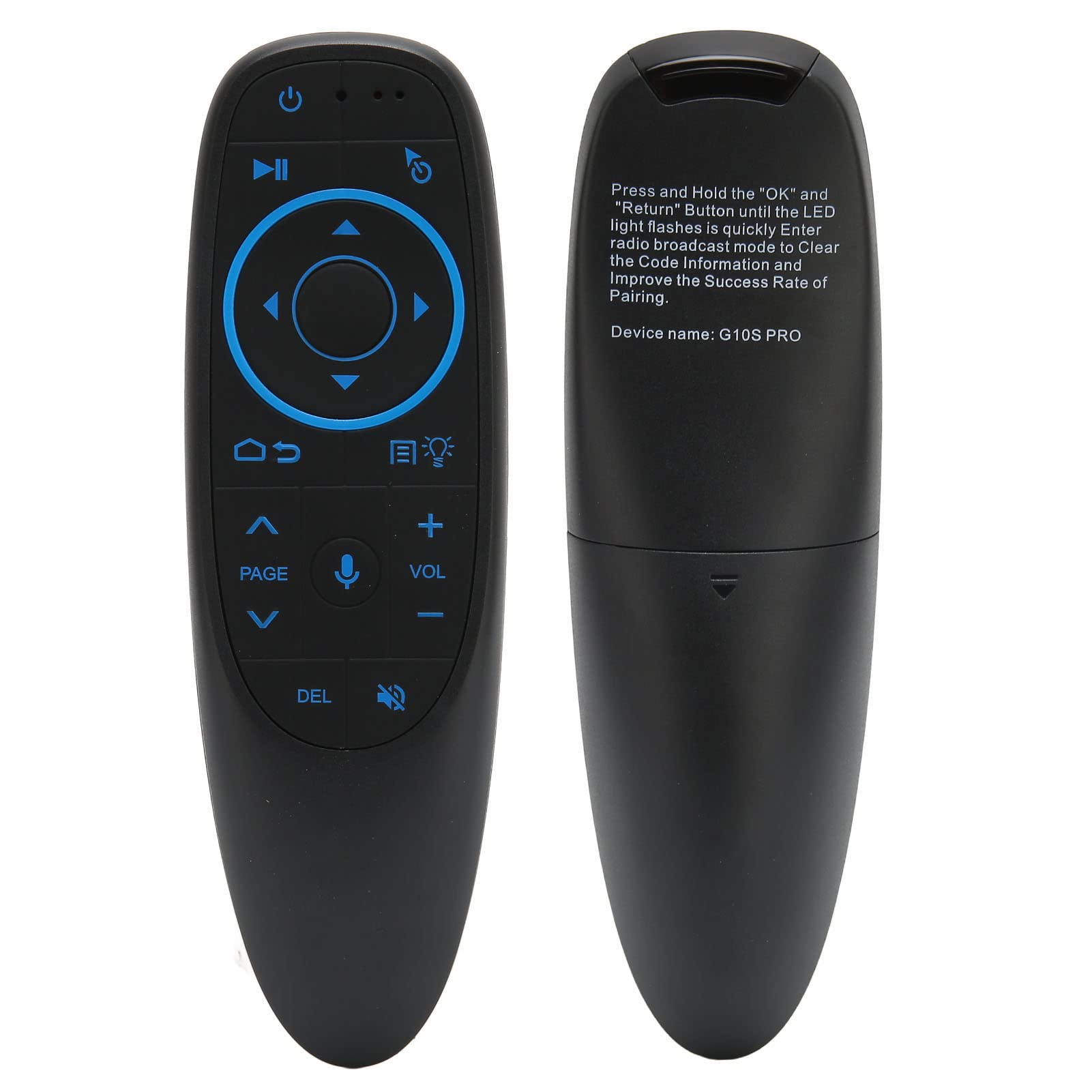 Air Remote with Voice Function, Multi Function TV Remote Control for Android System, Sensitive and Stable Operation, ABS Shell (G10S PRO BT)