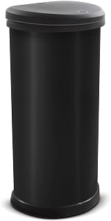 Curver 40L Deco Bin Matt Black Waste Container Kitchen Home Office