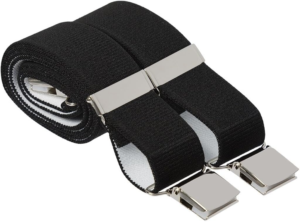 3XL 4XL 56 60 Inch Heavy Duty Trouser Braces Men's Strong Clip On 35mm