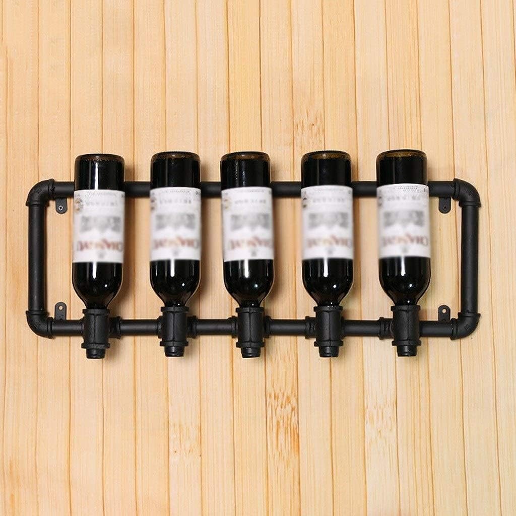 FFC Winery Bar Decoration Hanging Wine Rack Upside Down Wine Rack Bar Wine Bottle Holder Black