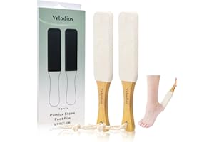 Foot File Foot Scrubber Pedicure, Pumice Stone for Feet, 2 Pack Professional Foot Scrubber Remove Cracked Heels,Dead Skin,Cor