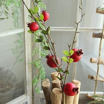 Warmwin Artificial Rose Fruit Granate Berry Bouquet jardín Decoraciones