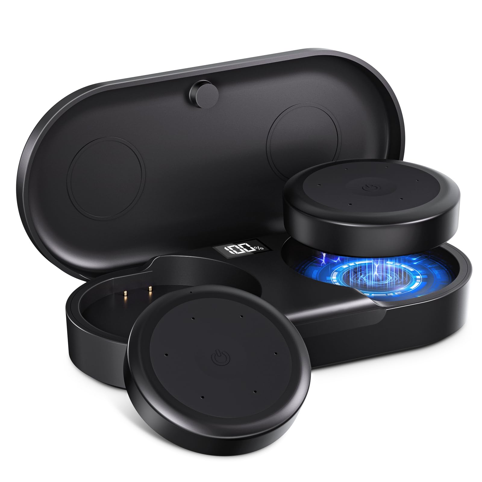 Photo 1 of Doohoeek 2025 Ski Helmet Speaker, True Wireless Earbuds for Audio-Ready Helmets, Bluetooth Headsets with Charging Case & LED Display & IPX5 Water-Resistant, Glove-Friendly Controls