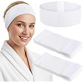Heclia 30 PCS Disposable Hairband for Women Disposable Headbands for Spa Non-woven Fabric Spa Headband Skincare Hair Bands for Makeup Travel Securing Hair During Facial with Adjustable Tape