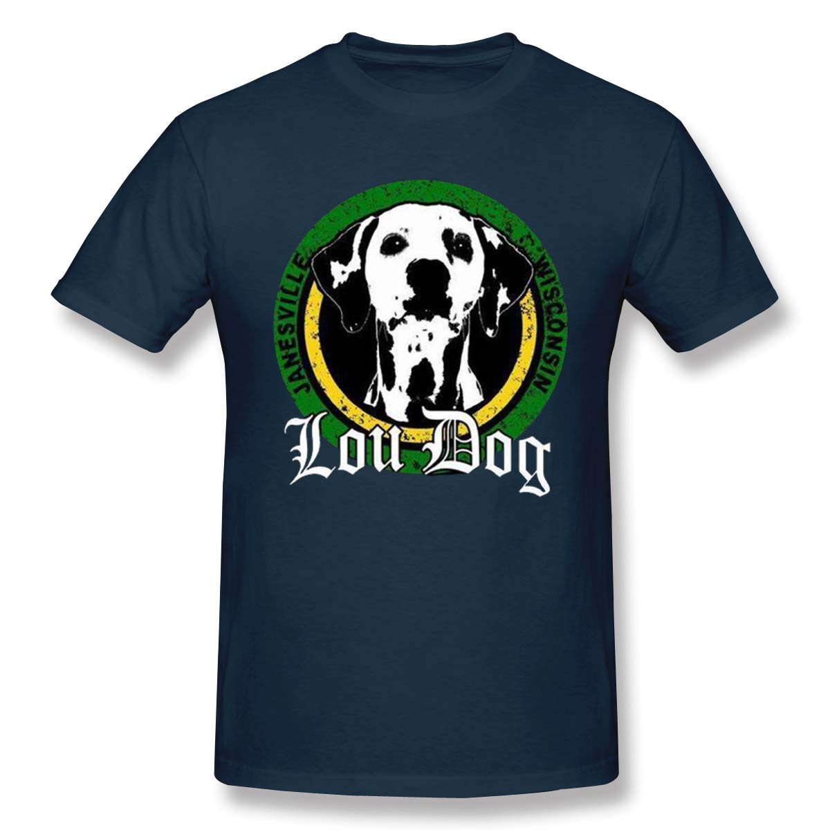 Lou Dog Fashion T Shirt Navy With Short Sleeve Zelite
