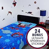 2pc Marvel Ultimate Spider-Man Twin Flat and Fitted Sheets Plus Bonus Sticker Set