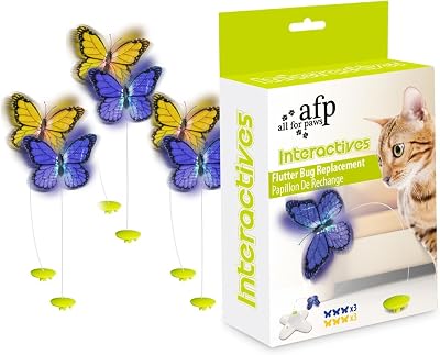 ALL FOR PAWS 6 Pack Interactive Cat Butterfly Flutter Replacements