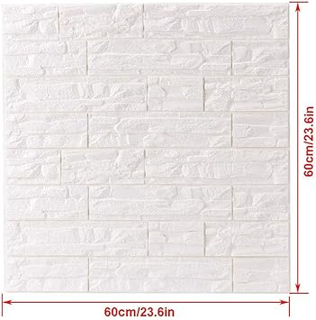 JiaMeng Pegatinas de Pared DIY 3D ladrillo PE Espuma ...