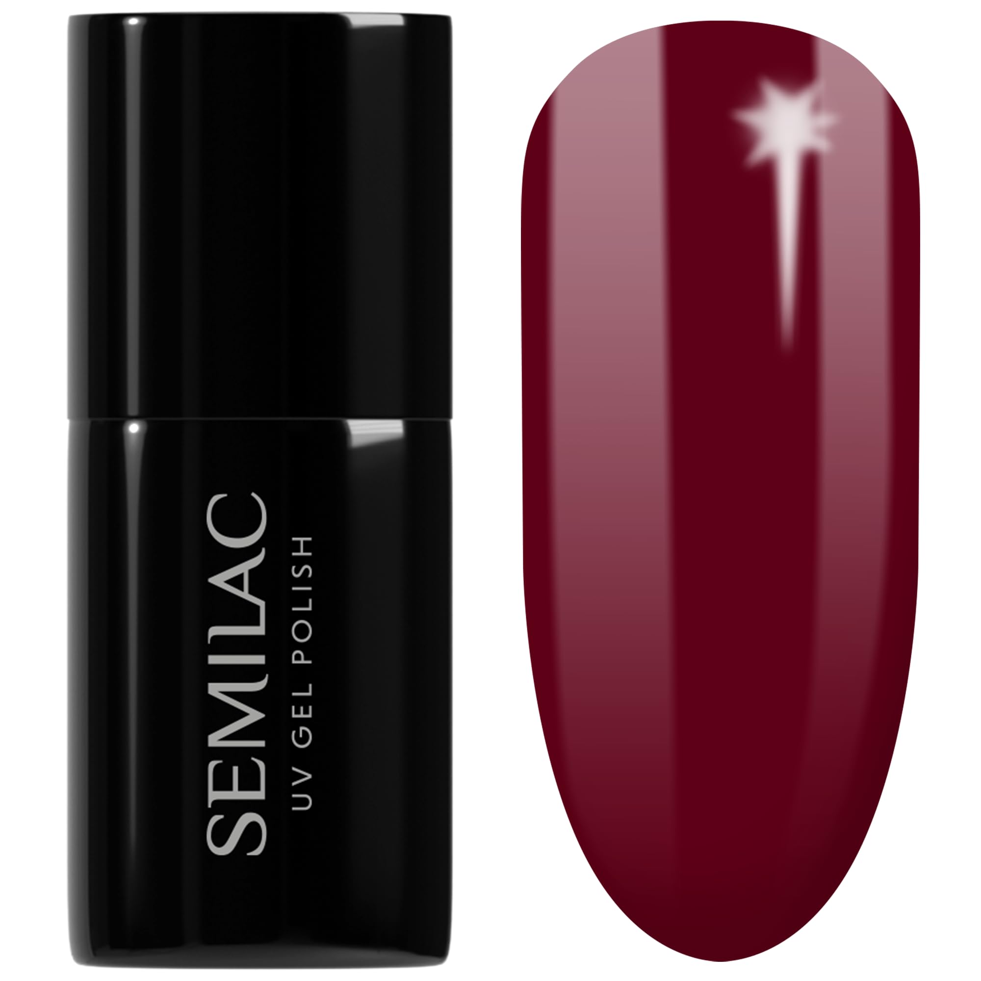 SEMILAC Gel Nail Polish 404 Black Beans Muffin - Full Coverage Gel Polish - Soak Off Easy To Use LED/UV Nail Lamp - Long Lasting Manicure and Pedicure up to 3 weeks