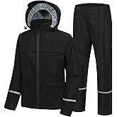 SWISSWELL Kids Rain Gear Waterproof Raincoat and Pants Boys Girls Rain Suit Lightweight for Camping Biking Outdoor
